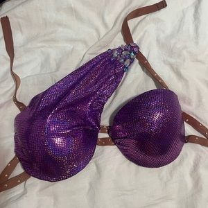 Purple faux snakeskin belly dance costume